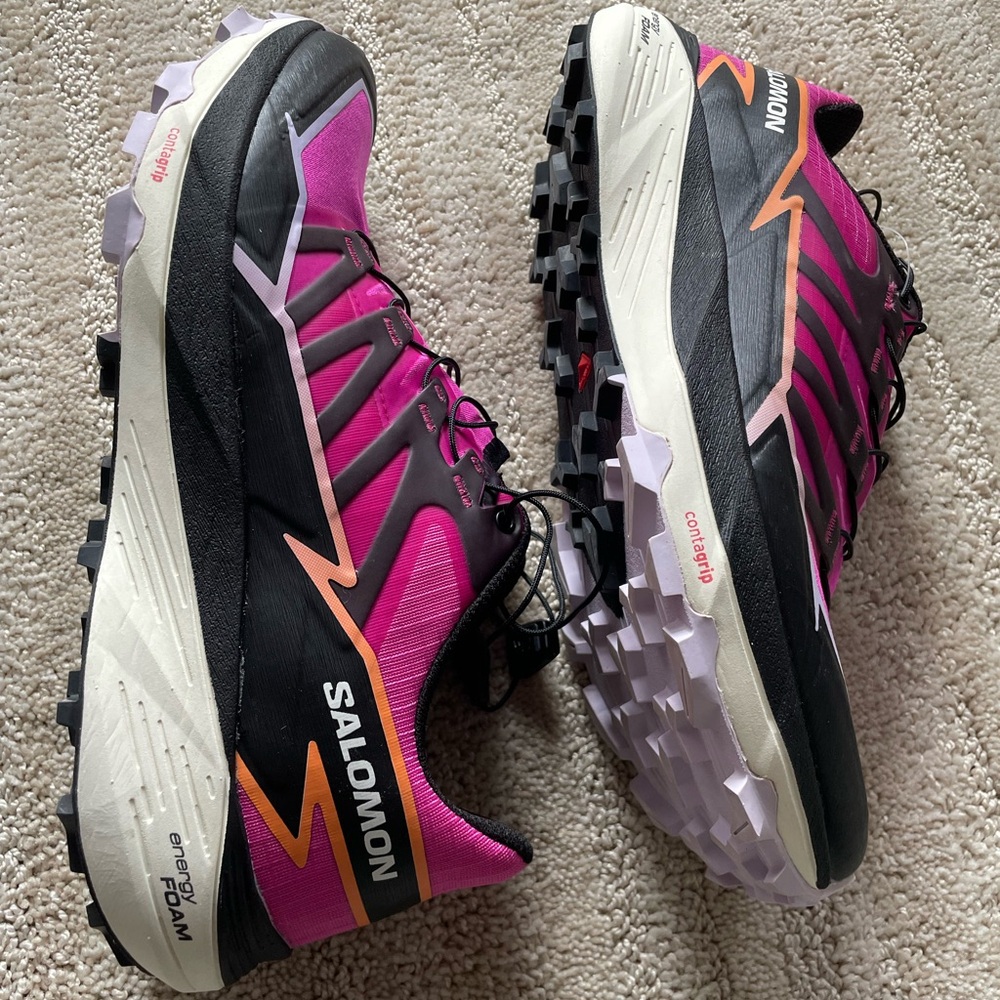 Salomon Women's Magenta and Black Trail Running Shoes